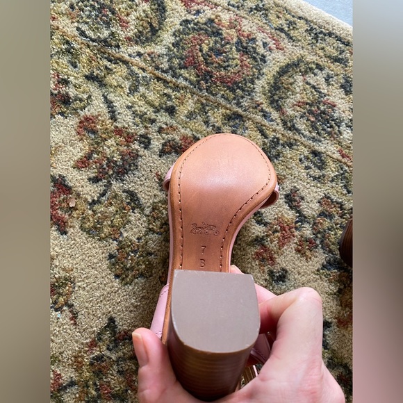 Coach Pink Paige Studded Sandal Heel size 7 - NWOT - Picture 7 of 15